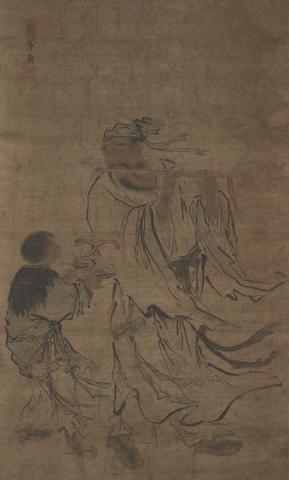 Ning Zhai, Daoist Immortal Han Xiangzi with an Attendant, late 15th–early 16th century