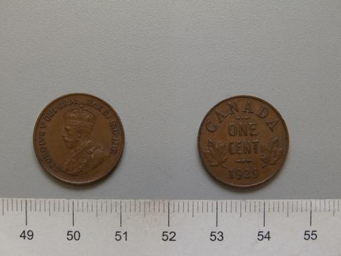 George V, King of Great Britain, 1 Cent from Ottawa with George V, King of Great Britain, 1929