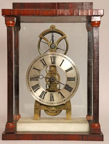 Silas Burnham Terry, Skeleton Shelf Clock, 1840–65