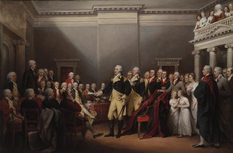 John Trumbull, The Resignation of General Washington, December 23, 1783, 1824–28