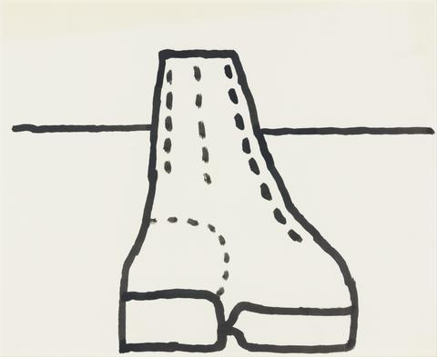 Philip Guston, Untitled [Narrow Boot], from Suite of 21 Drawings, 1970