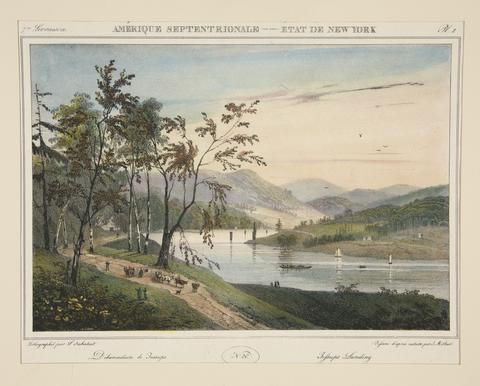 Jacques Gerard Milbert, Amerique Septenttrionale - Etat de New-York. N. 26, pl.2...Jessups Landing, 1828–1829