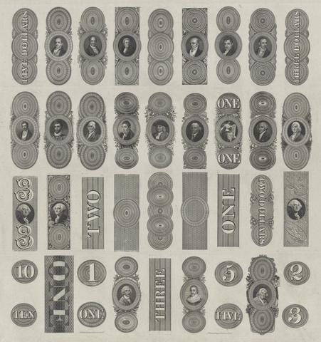 Fairman, Draper, Underwood & Co., Specimen Engraver's Sample Sheet, 1820–30