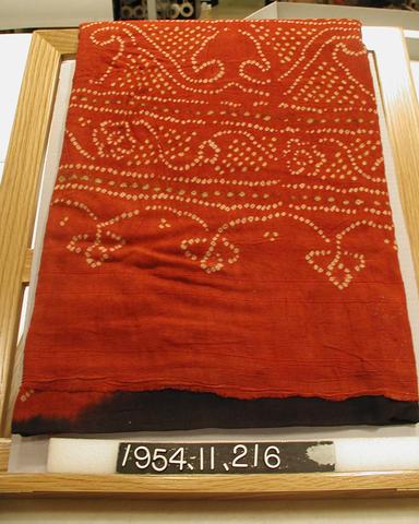 Unknown, Shawl of cotton cloth, tie-dyed, 20th century