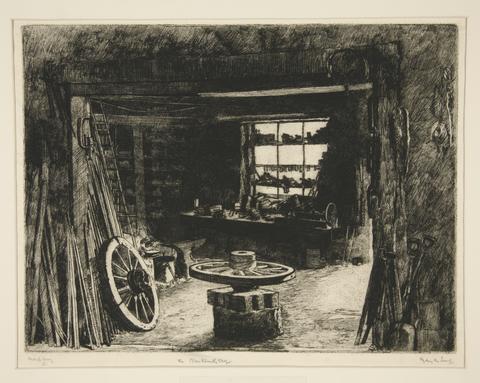 Sydney Ure Smith, The Blacksmith's Shop, ca. 1925
