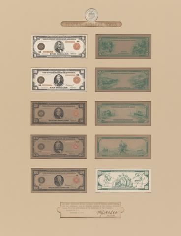 American Bank Note Company, Federal Reserve Notes, Die Proofs, 1914