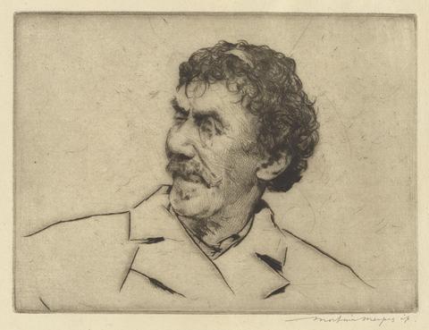 Mortimer Menpes, Whistler, Looking Right, Monocle Left Eye, 1902–3