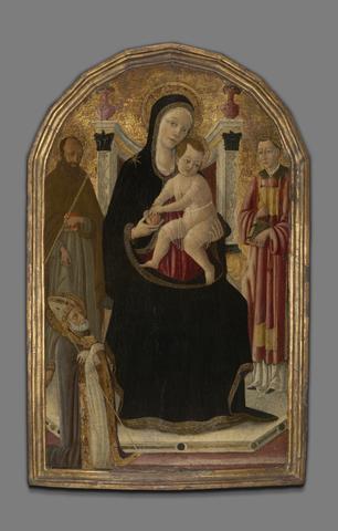Matteo di Giovanni, Virgin and Child Enthroned with Three Saints, ca. 1470–80