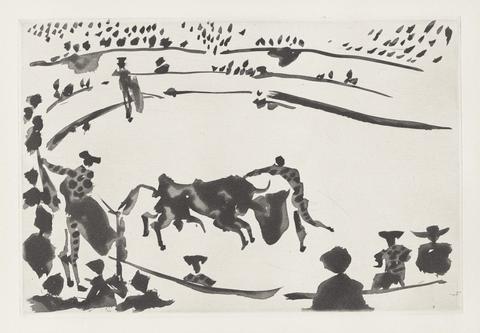 Pablo Picasso, La estocada (The Estocada, or the Killing Thrust), from the series La tauromaquia, 1957