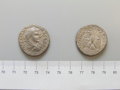 Caracalla, Roman Emperor, Tetradrachm of Caracalla, Roman Emperor from Aelia Capitolina, 215–17