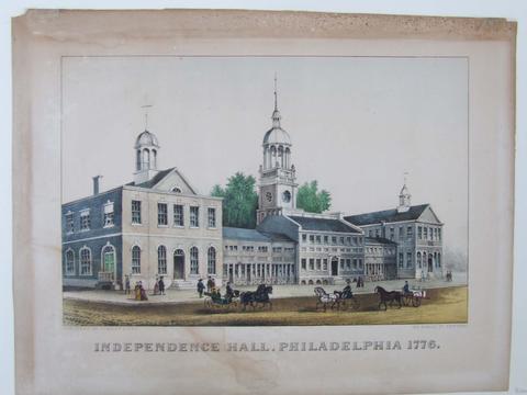 Currier & Ives, Independence Hall, Philadelphia 1776, 1868–1878