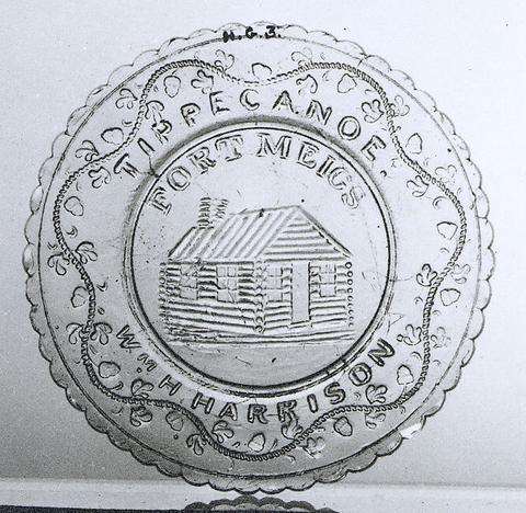 Unknown, Cup Plate Depicting Fort Meigs, Ohio, 1840–50