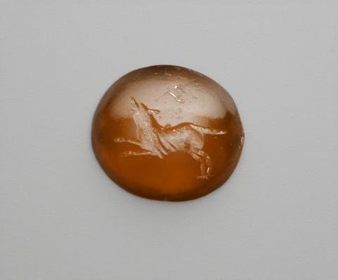 Carved Intaglio Gemstone with a running and Barking Dog, 1st–2nd century A.D.