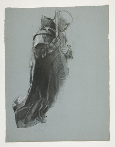 Edwin Austin Abbey, Figure study for The Departure, from The Quest of the Holy Grail (a series of fifteen paintings for the Boston Public Library, completed in 1901), n.d.