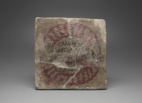 Unknown, Tile with Greek Inscription in Wreath, ca. A.D. 245