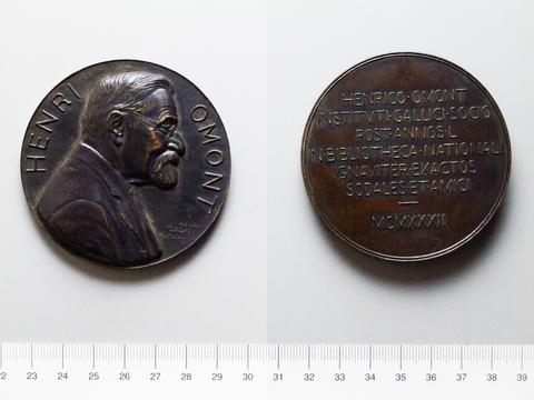 Henri Dropsy, Medal Honoring Henri Omont, 1932