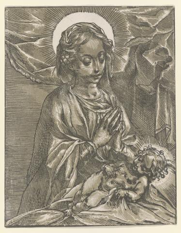 Andrea Andreani, The Virgin Adoring the Sleeping Child, ca. 1591