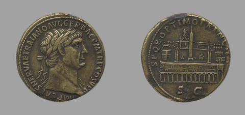 Trajan, Emperor of Rome, Sestertius of Trajan, Emperor of Rome from Rome, 103–11