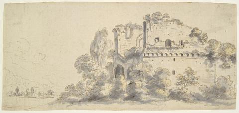 Jean Baptiste Lallemand, Italian Landscape with Ruins, mid to late 18th century
