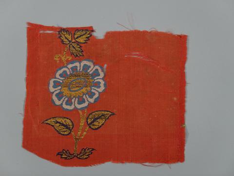 Unknown, Textile Fragment with a Flower, 17th century
