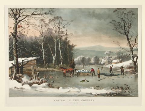 Currier & Ives, Winter in the Country. /Getting Ice, 1864