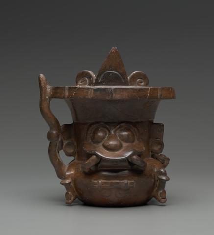 Unknown, Vessel in the Shape of Tlaloc, God of Rain, A.D. 150–350