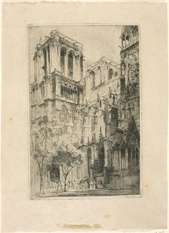 Louis Orr, The Tower of Notre Dame, ca. 1920