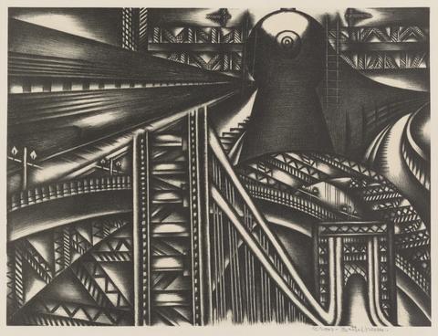 Jolán Gross-Bettelheim, Trains and Bridges, ca. 1940
