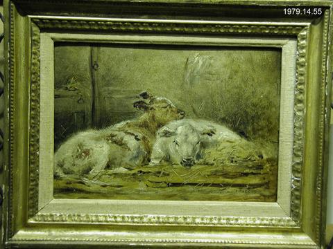 Sir Edwin Henry Landseer, Two Calves Resting, n.d.