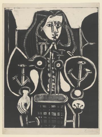 Pablo Picasso, Femme au fauteuil N° 4 (d'après le violet) [Woman in an Armchair No. 4 (from the violet)], January 3, 1949