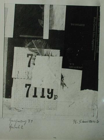 John Schiff, Photograph of Kurt Schwitters's "Drawing I9, Lever 2," 1920, collage [YUAG 1953.6.70], 20th century