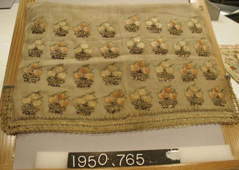 Unknown, Embroidered cotton fabric, 18th–19th century