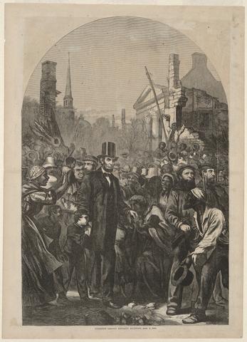 Unknown, President Lincoln Entering Richmond, April 4, 1865, from Harper's Weekly, February 24,1866