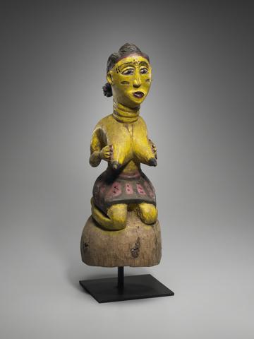 Headdress in the Form of a Kneeling Female Figure, mid to late 20th century