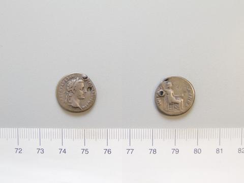 Tiberius, Emperor of Rome, Denarius of Tiberius, Emperor of Rome from Lugdunum, 14–37