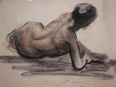 Zoltan Hecht, Reclining Female Nude, n.d.