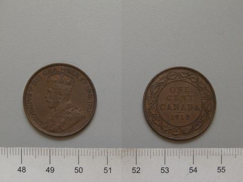 George V, King of Great Britain, 1 Cent from Ottawa with George V, King of Great Britain, 1912