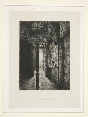 Maxime Lalanne, Le Vestibule, pl. 3 from the suite Chez Victor Hugo (Victor Hugo's House), 1864