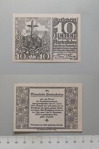 Hinterstoder, 10 Heller from Hinterstoder, Notgeld, 1920