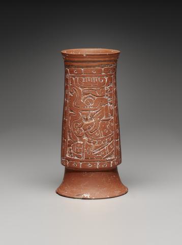 Unknown, Pedestal Vase Depicting K'awiil, God of Lightning, A.D. 800–1200