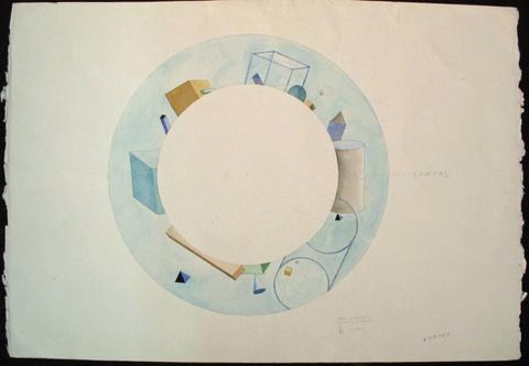 Steven Holl, Sketch of "Volumetric" Plate, 1984