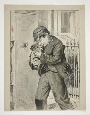 Edwin Austin Abbey, Boy with puppy, n.d.