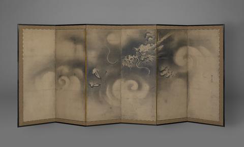 Kanō Tōun, Dragon Screen, 1650–1700