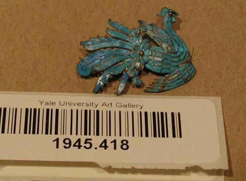 Unknown, Brooch of metal and feathers, ca. 1930