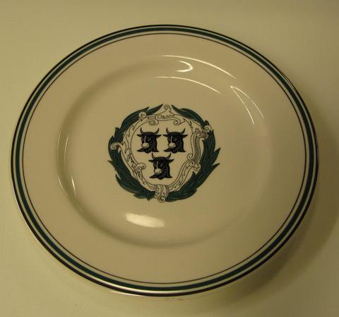 Syracuse China Co., Plate from Trumbull College Dining Hall, 1998