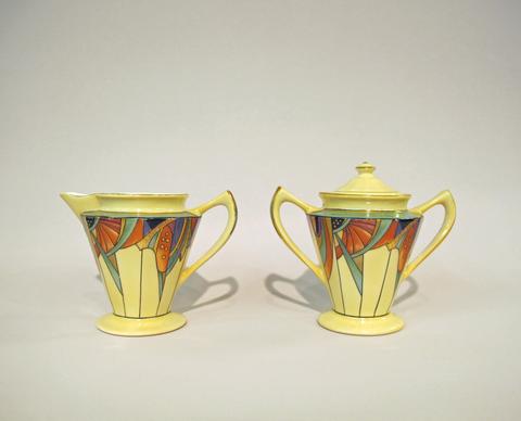 Fraunfelter China Company, "Royalite" Sugar Bowl and Creamer, ca. 1930
