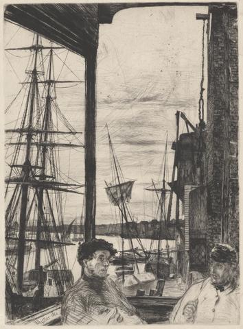 James McNeill Whistler, Rotherhithe K. 66 III from "The Thames Set", 1860