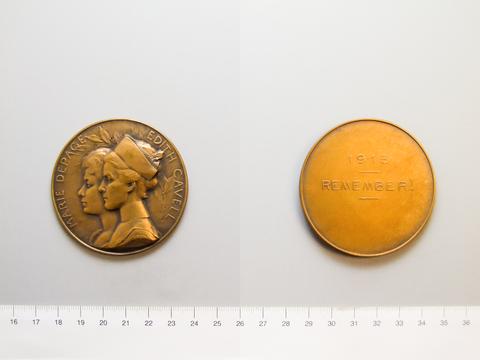 Edith Cavell, Medal of the Belgian Nursing School in Honor of Marie de Page and Edith Cavell, 1919