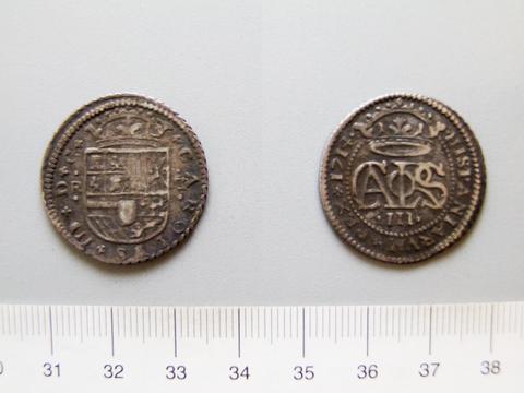Charles VI, Holy Roman Emperor, 2 Reals from Seville with Charles VI, Holy Roman Emperor, 1714