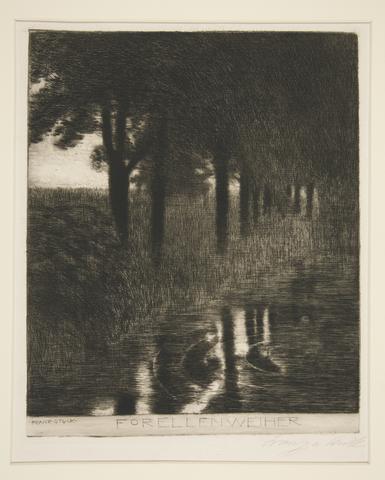 Franz Ritter von Stuck, Forellenweiher (Trout pond), ca. 1890